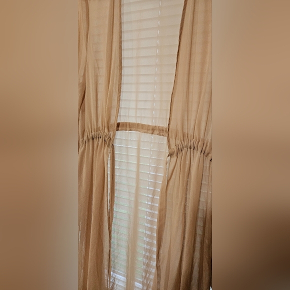 Sheer Longline Cardigan in Nude Size S - Picture 5 of 5